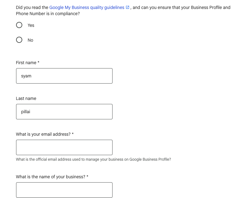 Google Business Profile number verification process